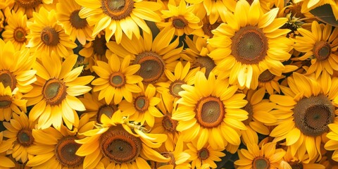 Big, beautiful sunflowers. A symbol of happiness, joy, and positivity.