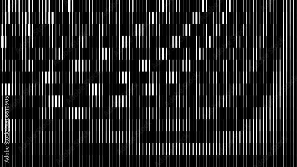 Leinwandbilder Glitch TV Stripes Screen. Random Width Lines Glitch Overlay Texture. Retro Vintage TV Signal Error Aesthetics. Vaporwave Retrowave Abstract Lines Background. Vector Illustration.