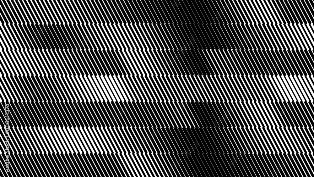 Fototapete Diagonal Line Halftone Gradient Effect Pattern. Vertical Straight Lines Background. Black and White Abstract Texture with Parallel Stripes Thick to Thin. Vector Illustration.