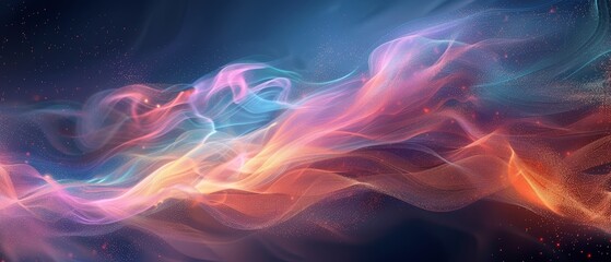 Fluid abstract visuals, a mesmerizing dance of neon pinks, electric blues, and glowing greens,...