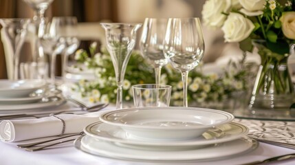 Elegant Table Setting for Sophisticated Dining Experience