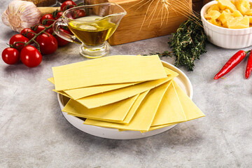 Italian cuisine - dry lasagna sheets