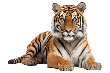 Tiger isolated on a transparent background.