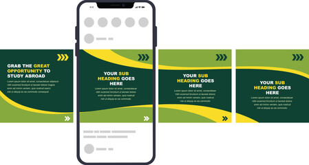 Set of Instagram Carousel Post, editable social media Instagram carousel post, modern and creative business carousel post template © Jawarla