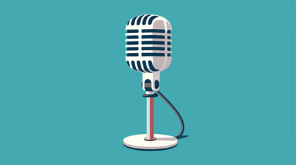 Microphone musical element isolated icon Vector illustration