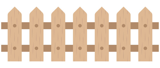 Wooden garden fence in the countryside to protect the farm of farmers, bamboo house fence, line pattern of decorative element