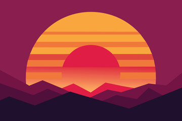 Vector modern sun set sunshine vector design