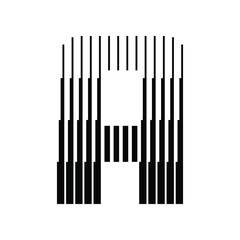 Letter A Alphabet Abstract Monogram Line Art Logo Vector Illustration