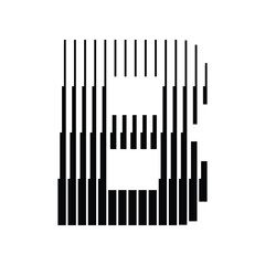 Letter B Alphabet Abstract Monogram Line Art Logo Vector Illustration