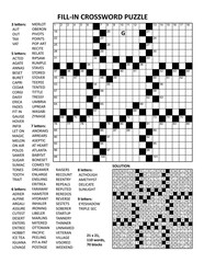 Fill in the blanks crossword puzzle with american style grid of 21x21 size, 70 blocks, 110 words, one letter revealed. Letter G as a hint. Answer included.
