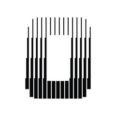 Letter O Alphabet Abstract Monogram Line Art Logo Vector Illustration