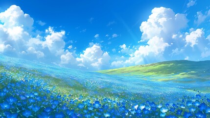 ネモフィラの花の風景8