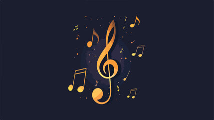 Music notes symbols Vector illustration. Vector style