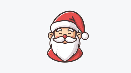 Nice santa icon over white Vector illustration. vector