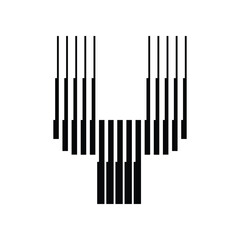 Letter Y Logo with Abstract Line Pattern