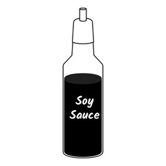 soy sauce outline vector illustration