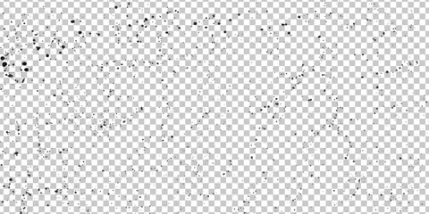 Grunge doted dust  overlay texture. Distress design template. Urban dirty elements. Dark grunge pattern overlay on transparent background. Screen background example.