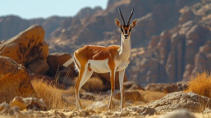 The Dorcas gazelle is a small antelope found in the deserts of North Africa and the Middle East
