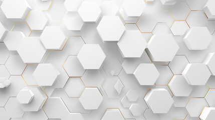 hexagon background. hexagon concept design abstract technology background. white hexagon gold light...