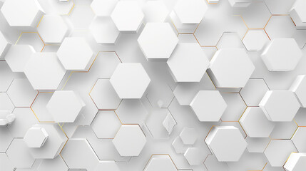 hexagon background. hexagon concept design abstract technology background. white hexagon gold light effect white background.