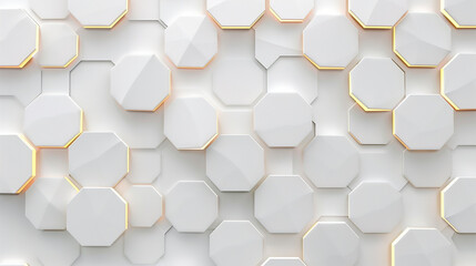 hexagon background. hexagon concept design abstract technology background. white hexagon gold light effect white background.