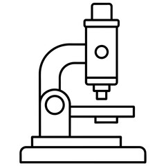 Simple microscope vector line art design
