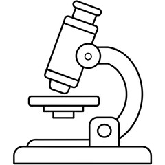 Simple microscope vector line art design
