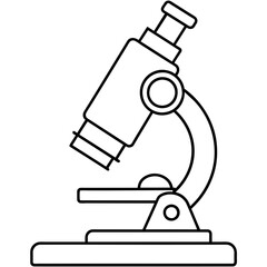 Simple microscope vector line art design
