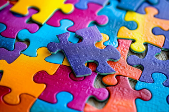 The color puzzle is a symbol of infinity, as the concept of the World Autism Awareness Day. A symbol of autism.