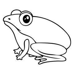 frog outline vector illustration
