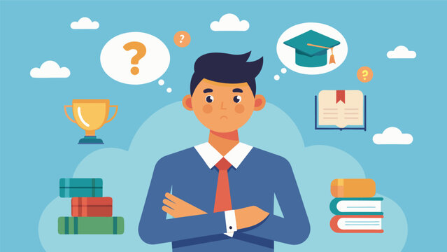 A resourceful student thinking outside the box considering unique and niche scholarship opportunities to stand out from the competition.. Vector illustration