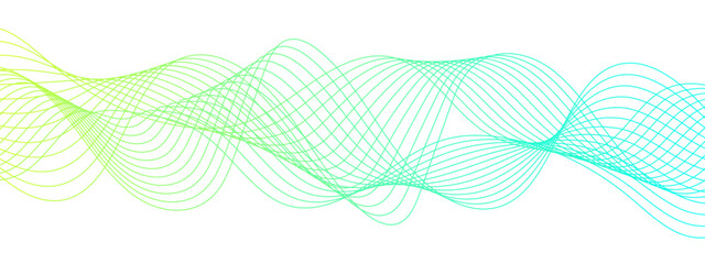 Abstract colorful glowing frequency sound wave technology curve lines background. Geometric Technology, data frequency gradient lines on transparent background. Used for science, business, template, 