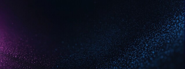 Dark blue purple glowing grainy gradient background black noise texture poster header banner design