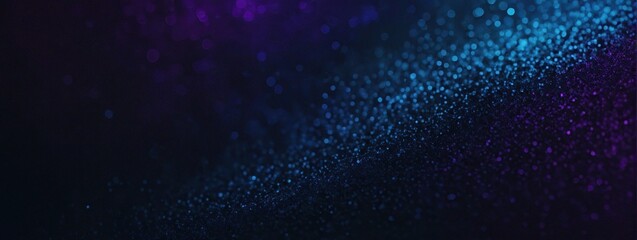 Fototapeta premium Dark blue purple glowing grainy gradient background black noise texture poster header banner design