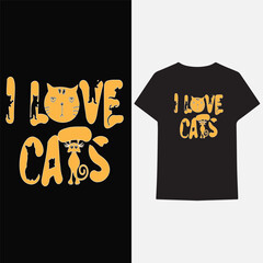 I Love Cats t-shirt design