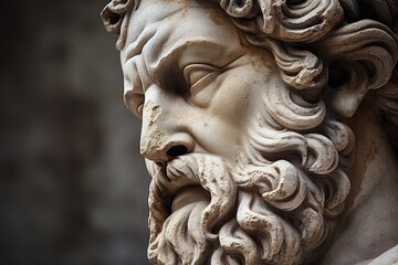Obraz premium Intricate stone carving with swirling patterns