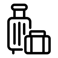 Baggage and luggage icon