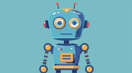 Robot design over blue background vector illustration