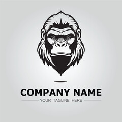 Gorilla symbol logo company vector image on the white background