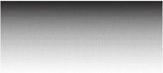 Halftone gradient. Dot gradation pattern, black and white fade texture. Graphic retro effect, abstract geometric grid. Vector.