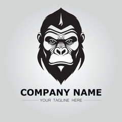 Gorilla symbol logo company vector image on the white background