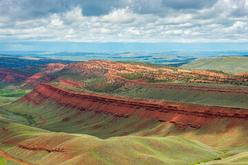 An Overlook of Red Canyon in Fremont County, Wyoming