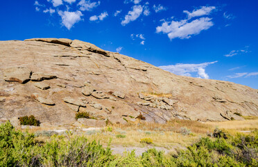 Fototapeta premium Independence Rock State Historic Site in southwestern Natrona County, Wyoming