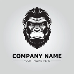Gorilla symbol logo company vector image on the white background