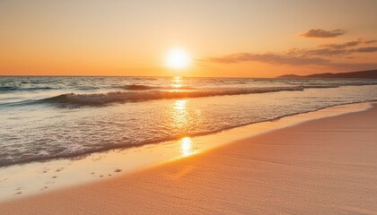 Obraz premium 美しい海岸の夕日