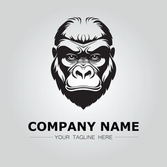 Gorilla symbol logo company vector image on the white background