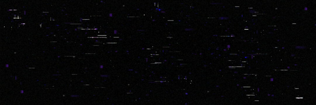 Tv screen with vhs glitch and noise effect. Realistic vector illustration of retro television video texture with scratch and grain. Vintage grunge background with videogame or vcr digital signal.