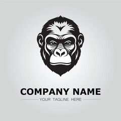 Gorilla symbol logo company vector image on the white background