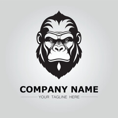Gorilla symbol logo company vector image on the white background