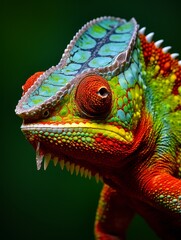 Fototapeta premium Colorful chameleon close-up